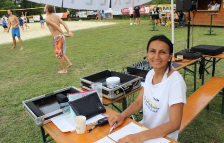 Helfer am Beachvolleyballturnier