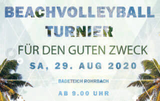 Flyer des fünften Beachvolleyballturniers für den guten Zweck